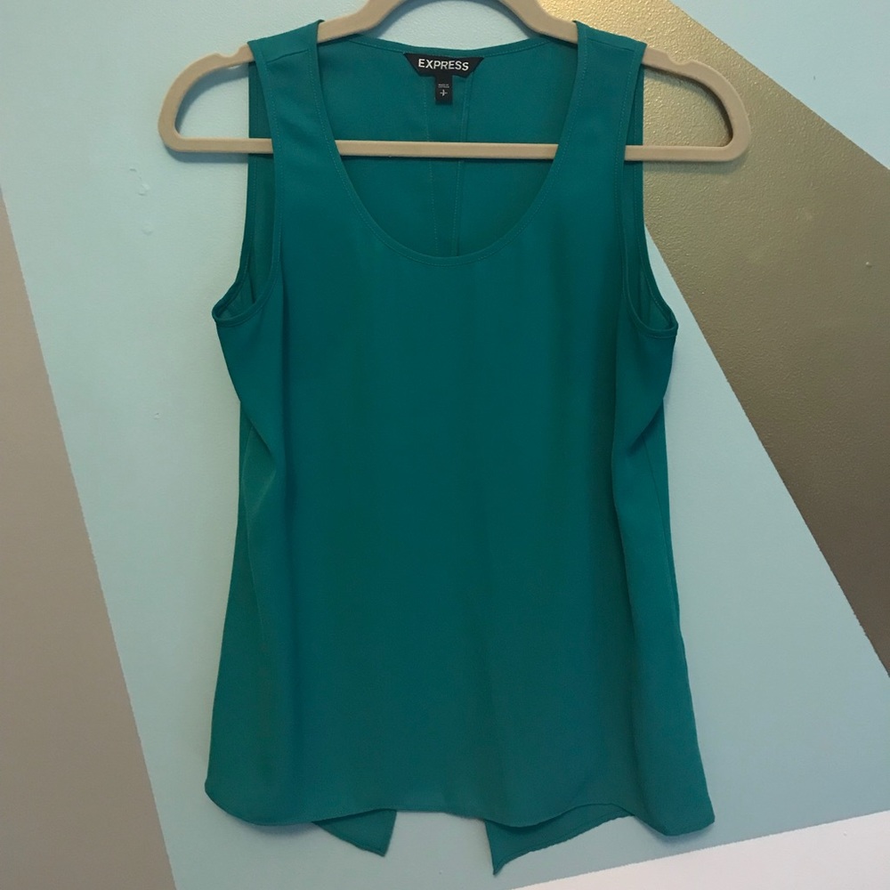 Silky green sleeveless top